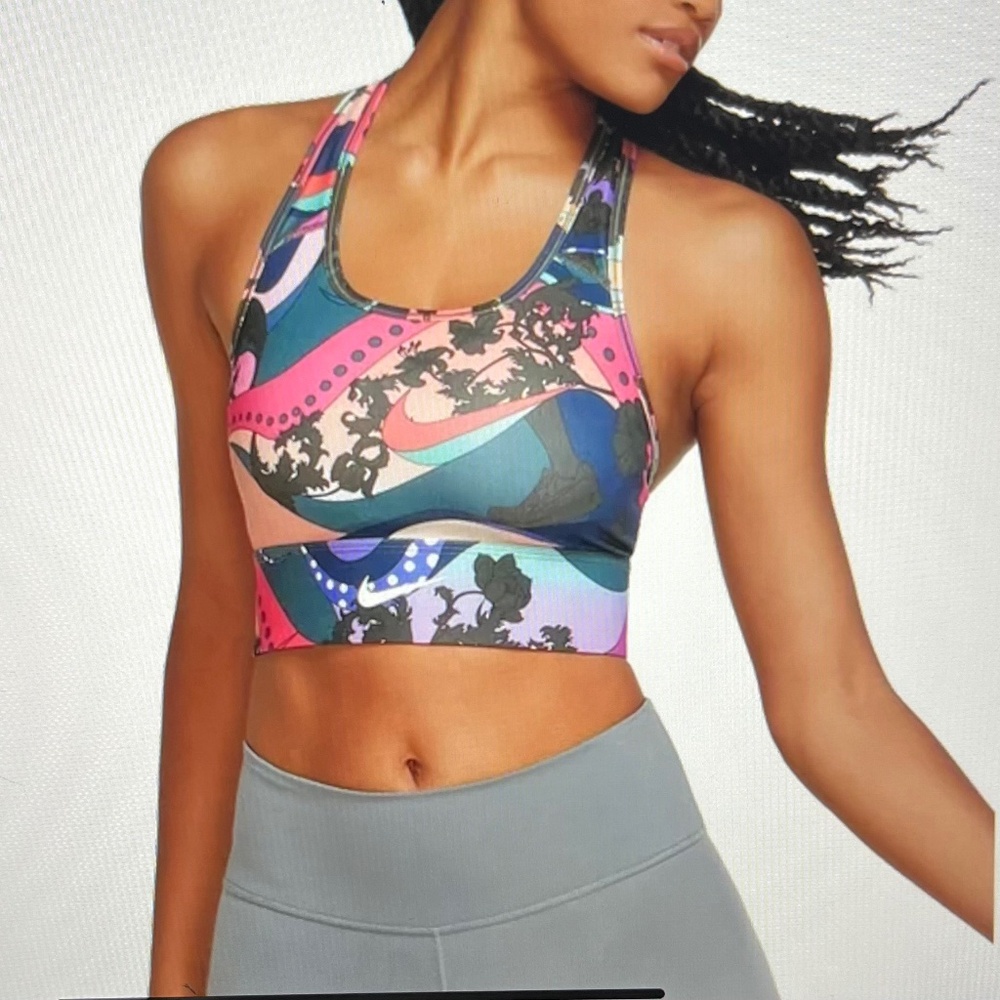 Nike Dri-Fit Swoosh Icon Clash Racerback Sports Bra M